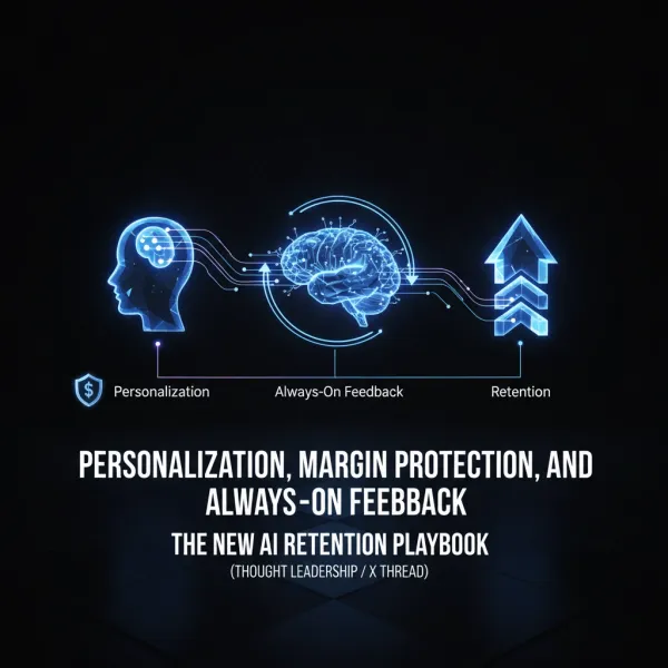 Personalization, Margin Protection, and Always-On Feedback: The New AI Retention Playbook (Thought Leadership/X Thread)